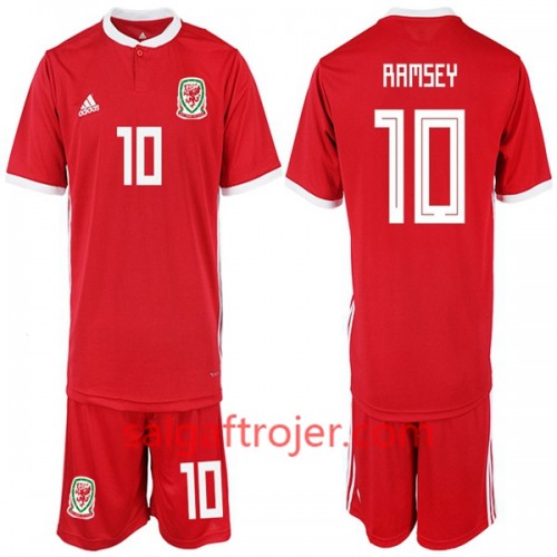 Wales Fodboldtrøjer RAMSEY 10 Børn Hjemmebanesæt 2018/19 Kort ærmer Wales Fodboldtrøjer RAMSEY 10 Børn Hjemmebanesæt 2018/19 Kort ærmer